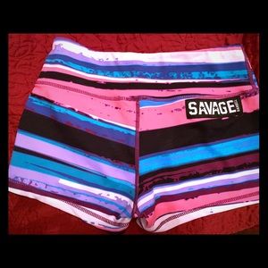 Savage Barbell booty shorts foxy size small